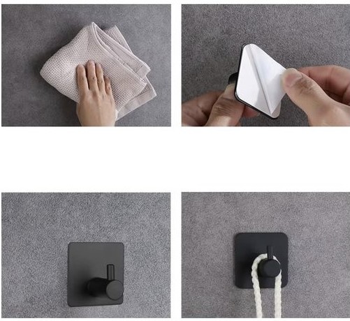 Jedinstvena metalna samoljepljiva vješalica - set od 4 komada